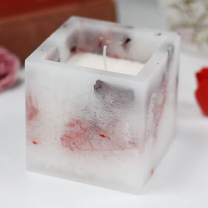 Enchanted Candle  - Large Square - Rose X 1 - Image 3