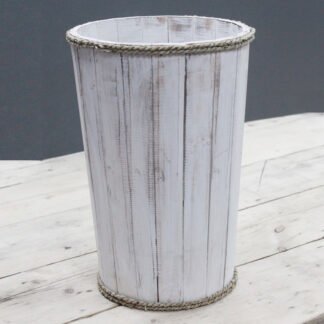 Lrg Nautical Display Tub - Whitewash 45x32cm X 1