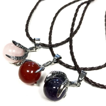 Small Dragon Claw Pendant - Rose Quartz X 1 - Image 2