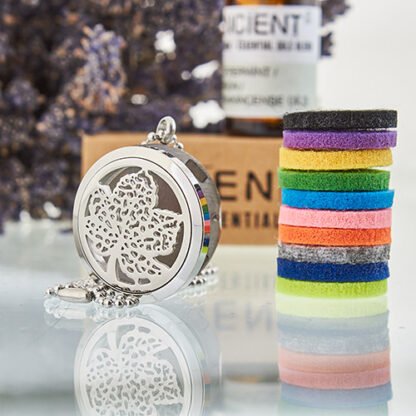 Aromatherapy Diffuser Necklace - Leaf 30mm X 1 - Image 2