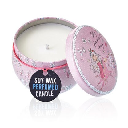 Art Tin Candle - Assorted Design - Friendly Messages - Parma Violet X 1