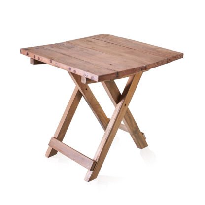 Square Folding Coffee Table - 50cm - Recycled Wood X 1