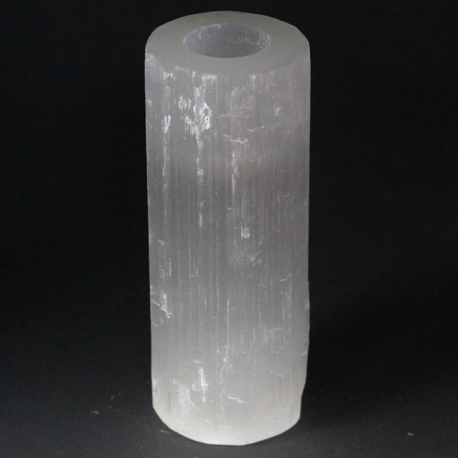 Selenite Cylinder Candle Holder - 20 cm X 1