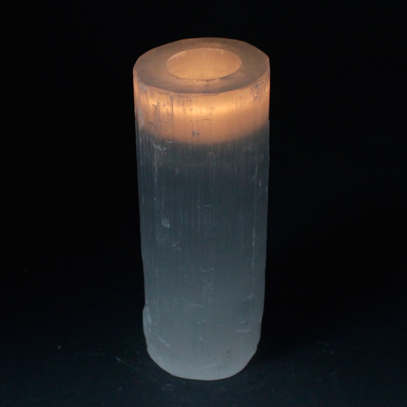 Selenite Cylinder Candle Holder - 20 cm X 1 - Image 2