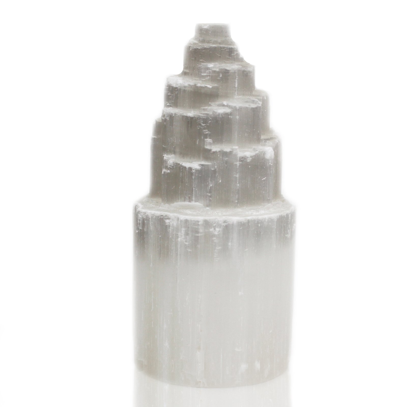 Natural Selenite Tower Lamp - 20 cm X 1