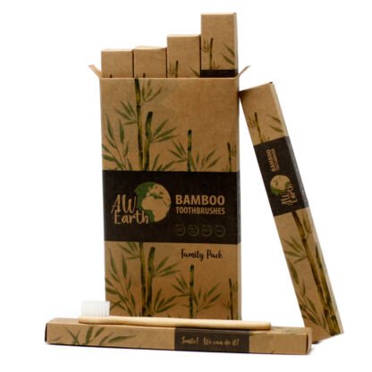 Bamboo Toothbrush - White - Family Pack of 4 - Med Soft X 1 - Image 2