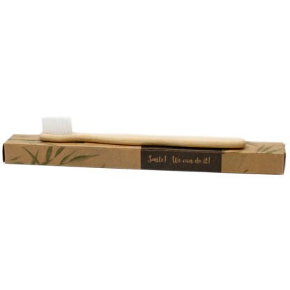 Bamboo Toothbrush - White - Family Pack of 4 - Med Soft X 1 - Image 3