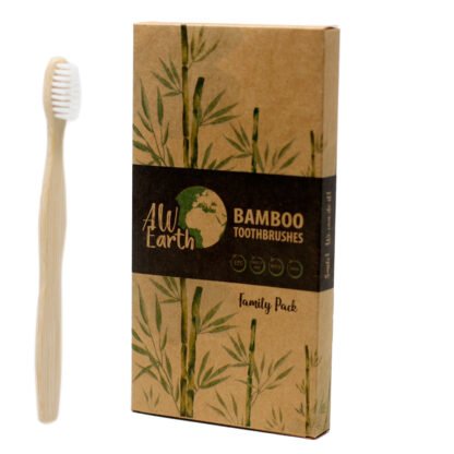 Bamboo Toothbrush - White - Family Pack of 4 - Med Soft X 1 - Image 4
