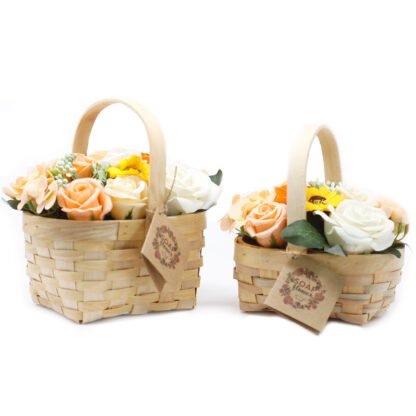 Large Orange Bouquet in Wicker Basket X 1