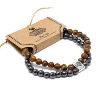 Magnetic Gemstone Bracelet - Tiger Eye X 1