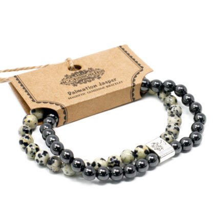 Magnetic Gemstone Bracelet - Dalmation Jasper X 1