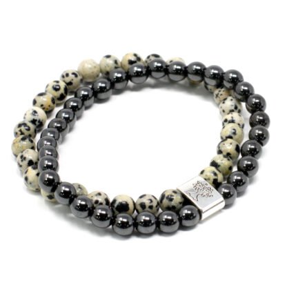 Magnetic Gemstone Bracelet - Dalmation Jasper X 1 - Image 2