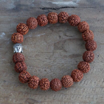 Rudraksha Buddah Bangle Mala - Natural X 1 - Image 3