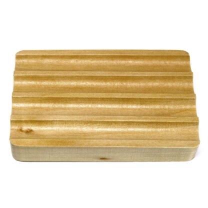 Hemu Wood Soap Dish - Corrugated X 1 - Image 2