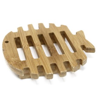 Hemu Wood Soap Dish - Fish X 1