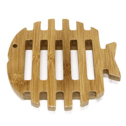 Hemu Wood Soap Dish - Fish X 1 - Image 2