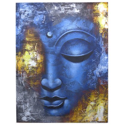 Buddha Painting - Blue Face Abstract X 1