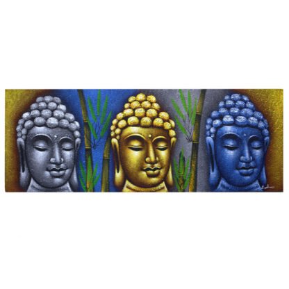 Buddha Painting - Three Heads With Bamboo X 1