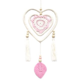 Dream Catcher - Medium Pink Heart in Heart X 1