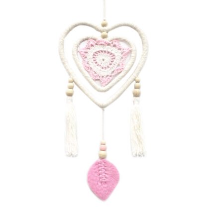 Dream Catcher - Medium Pink Heart in Heart X 1
