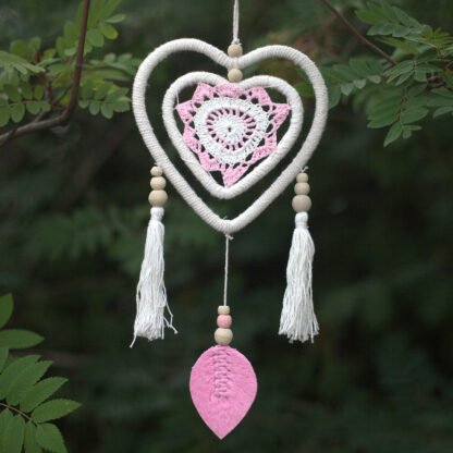 Dream Catcher - Medium Pink Heart in Heart X 1 - Image 2