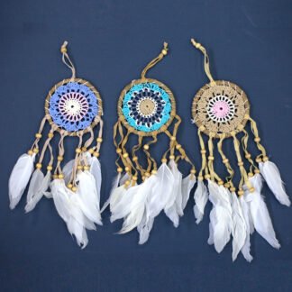 Pastel Pink Macrame Dream Catcher 9cm (asst colours) X6