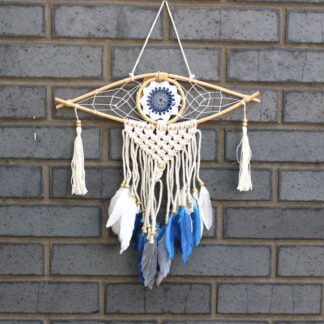 Protection Dream Catcher - Sm Macrame Evil Eye X 1
