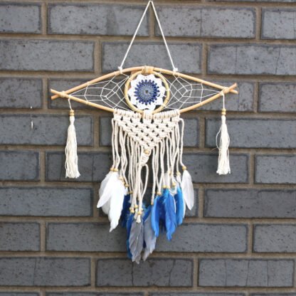 Protection Dream Catcher - Sm Macrame Evil Eye X 1