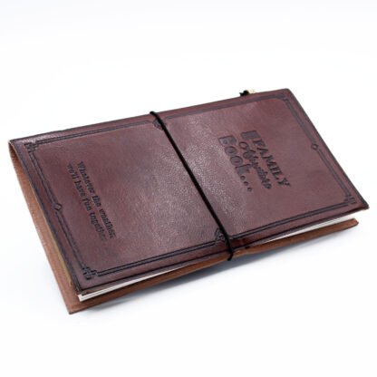 Handmade Leather Journal - Our Family Adventure Book - Brown  (80 pages) X 1