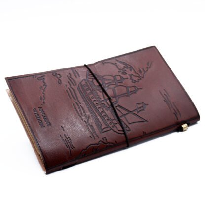 Handmade Leather Journal - Our Family Adventure Book - Brown  (80 pages) X 1 - Image 2