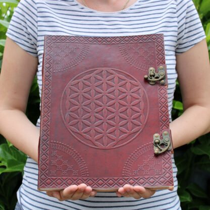 Huge Flower of Life Leather Book 10x13 (200 pages) X 1 - Image 3