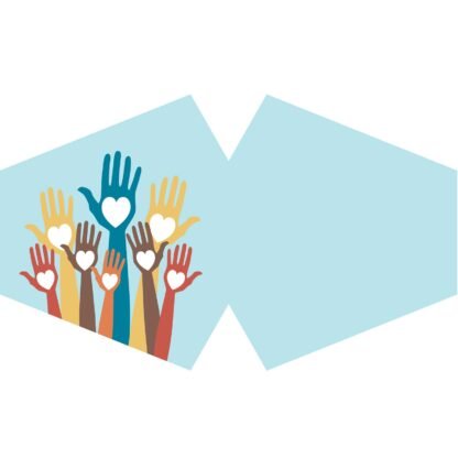 Reusable Fashion Face Covering - Love Hands (Adult) X 1 - Image 3