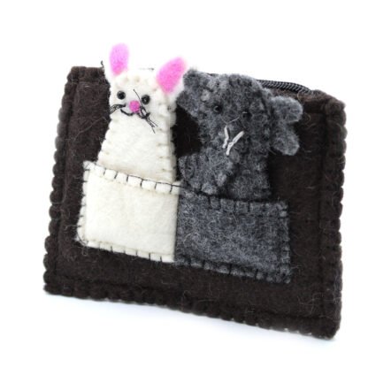 Pouch with Finger Puppets - Elephant & Mouse X 1 - Image 3