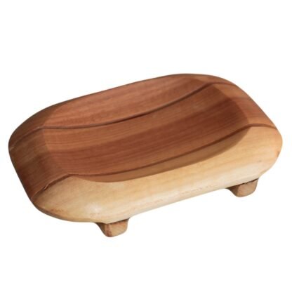 Classic Mahogany Soap Dish - Oval in Rectangle X 1 - Image 2
