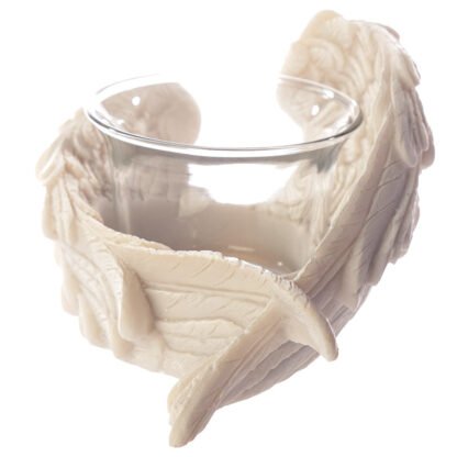 Winged White Angel Resin and Glass Votive Holder 1 Pack - Image 6