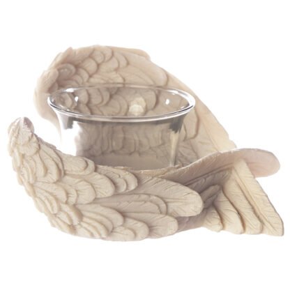 Winged White Angel Resin and Glass Votive Holder 1 Pack - Image 7