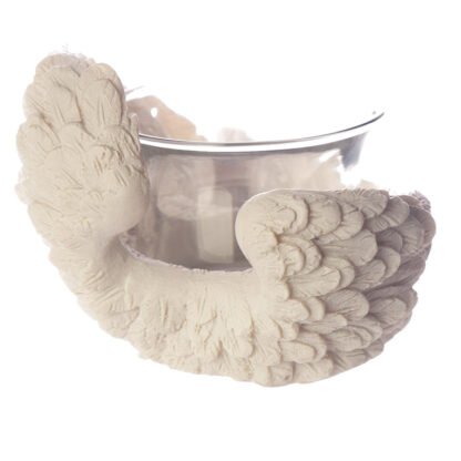 Winged White Angel Resin and Glass Votive Holder 1 Pack - Image 8