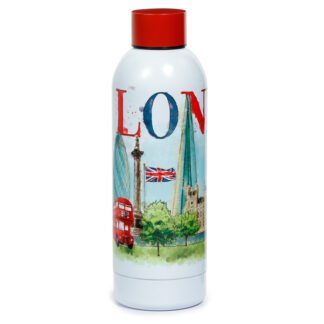 Reusable Stainless Steel Insulated Drinks Bottle 530ml - London Tour 1 Pack