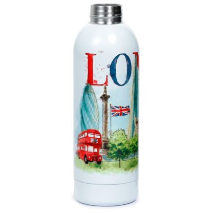 Reusable Stainless Steel Insulated Drinks Bottle 530ml - London Tour 1 Pack - Image 3