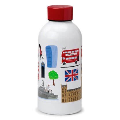 Reusable Stainless Steel Insulated Drinks Bottle 350ml - London Souvenir 1 Pack - Image 5