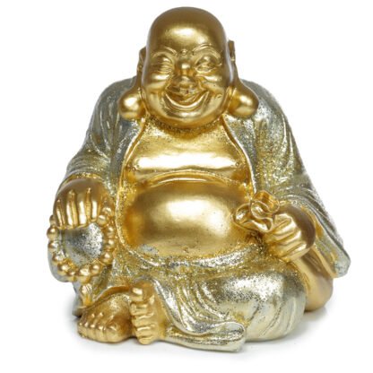 Decorative Ornament - Mini Lucky Glitter Chinese Laughing Buddha 8cm 1 Pack - Image 2