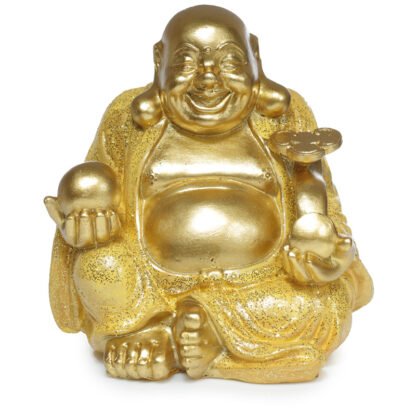 Decorative Ornament - Mini Lucky Glitter Chinese Laughing Buddha 8cm 1 Pack - Image 3