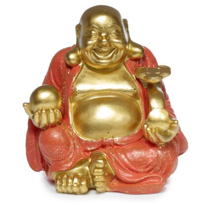 Decorative Ornament - Mini Lucky Glitter Chinese Laughing Buddha 8cm 1 Pack - Image 4