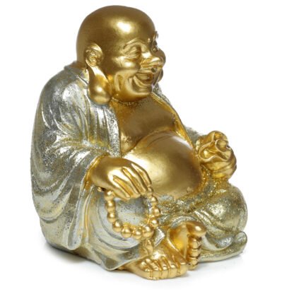 Decorative Ornament - Mini Lucky Glitter Chinese Laughing Buddha 8cm 1 Pack - Image 6