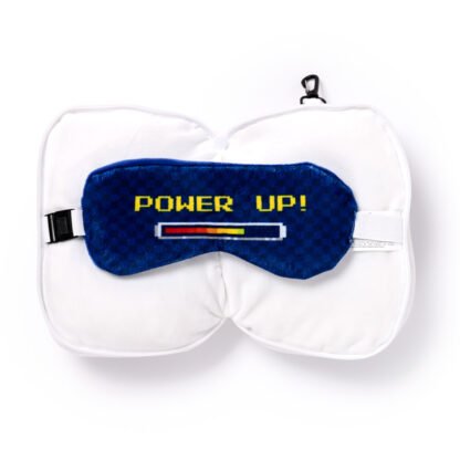 Game Over Relaxeazzz Plush Round Travel Pillow & Eye Mask Set 1 Pack - Image 8