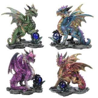 Crystal Rock Soothsayer Enchanted Nightmare Dragon Figurine 1 Pack