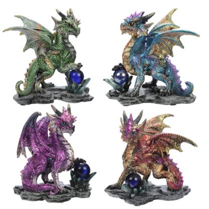 Crystal Rock Soothsayer Enchanted Nightmare Dragon Figurine 1 Pack