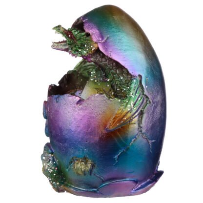 Hatching Egg Metallic Rainbow Dragon Figurine 1 Pack - Image 8