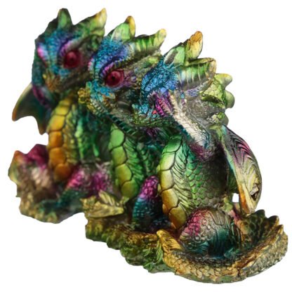 Hear No See No Speak No Metallic Rainbow Dragon Figurine X 1 Pack - Image 2