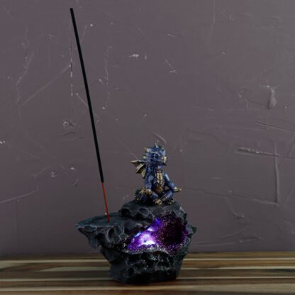 Elements Yoga Dragon LED Crystal Cave Ashcatcher Incense Stick Burner 1 Pack - Image 7